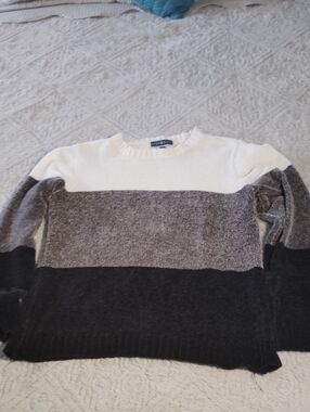 Karen Scott Colorblock Crewneck Sweater Weather